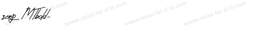 scrip MTbold字体转换